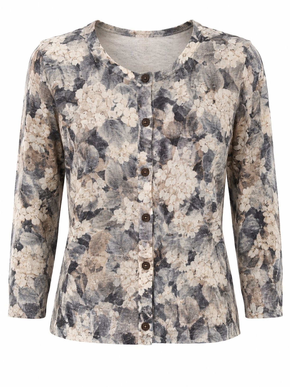 Talbots petites 3/4 sleeve floral cardigan